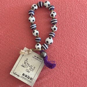 Simbi Clay Aqua Haiti bracelet. Hand made.